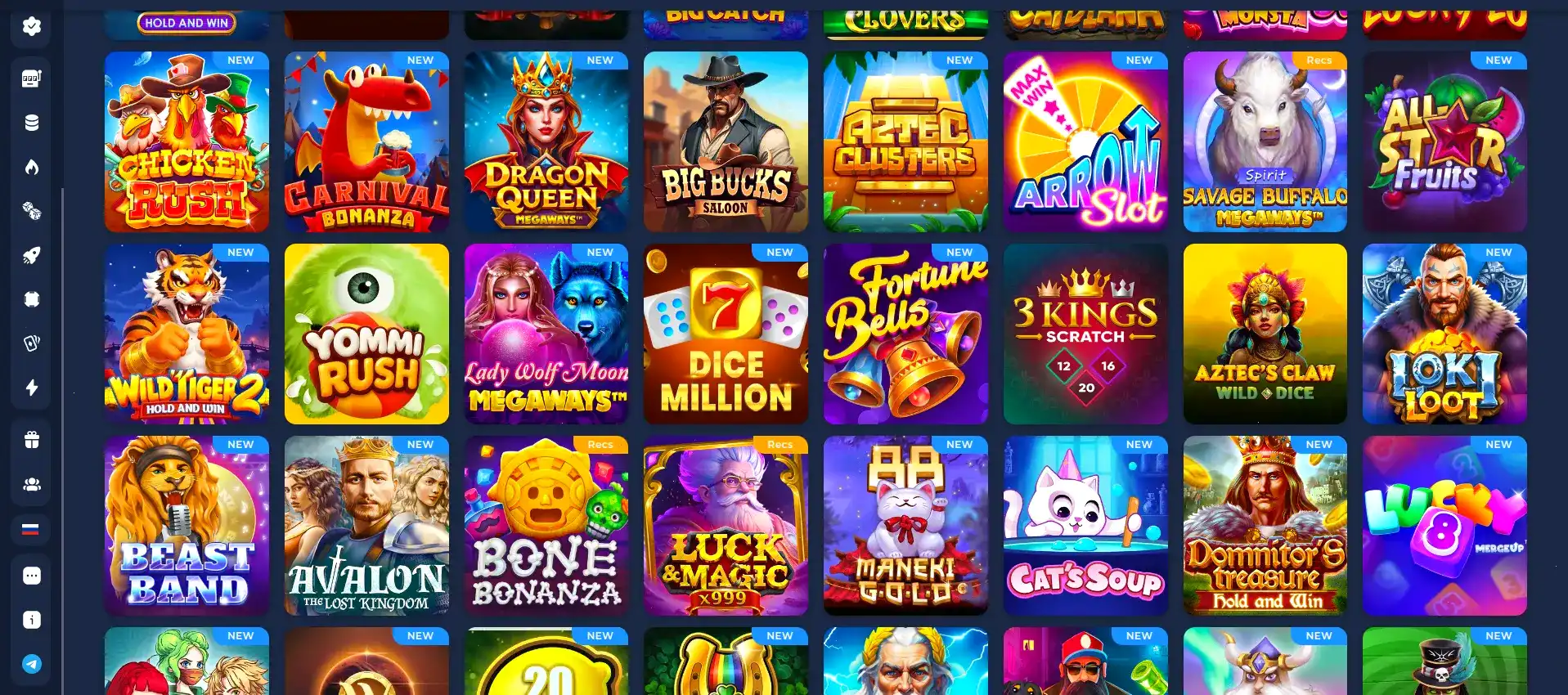Мобильная версия Lavina casino